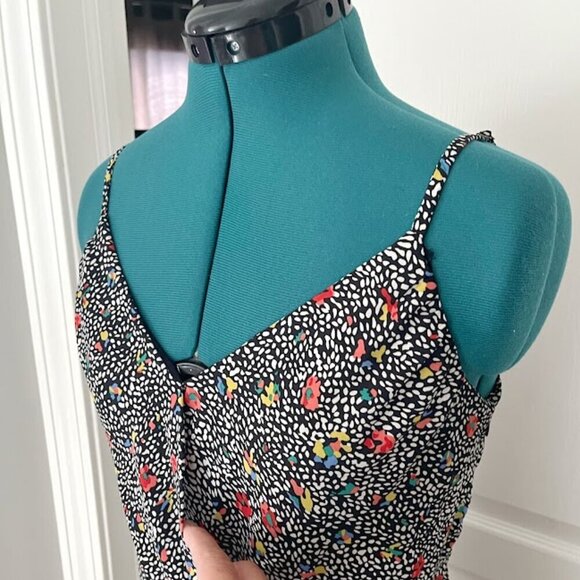 Anthropologie Elevenses Peonia Floral Lightweight Straight Leg Romper Jumpsuit - Picture 7 of 14